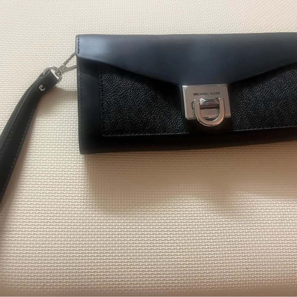 Michael Kors Black and Silver Clutch